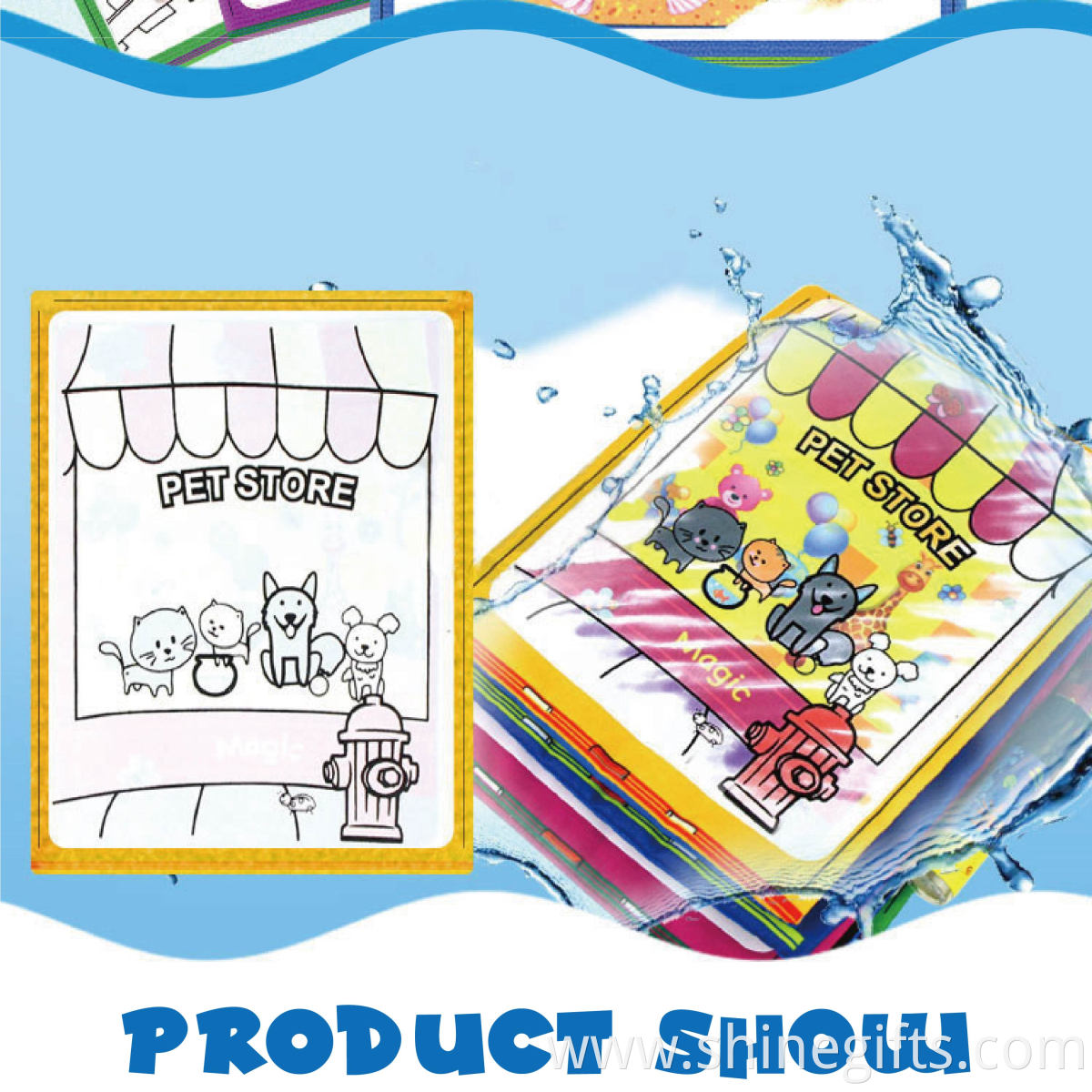 New & Original Education Toys Coloring Painting Cloth Book Kids Magic Drawing Water Book